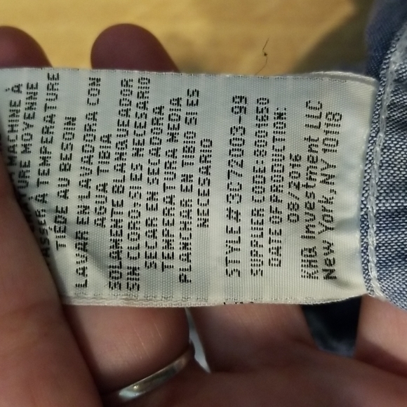 Calvin Klein Jeans blue denim like short sleeve button down shirt 12M - Picture 6 of 6